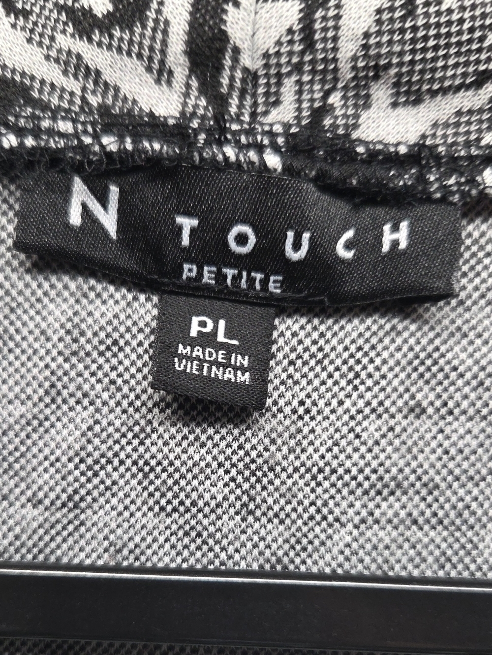 N Touch Petite Black and White Mini Dress